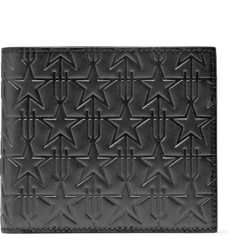 givenchy star-embossed leather billfold wallet|Givenchy Logo & Star Embossed Leather Wallet, Black.